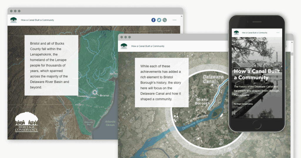 How a Canal Built a Community interactive historical experience by Heritage Conservancy