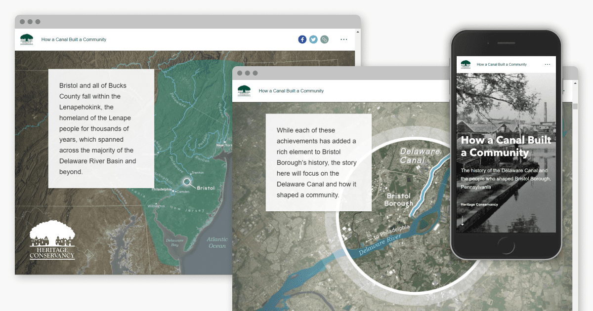 How a Canal Built a Community interactive historical experience by Heritage Conservancy