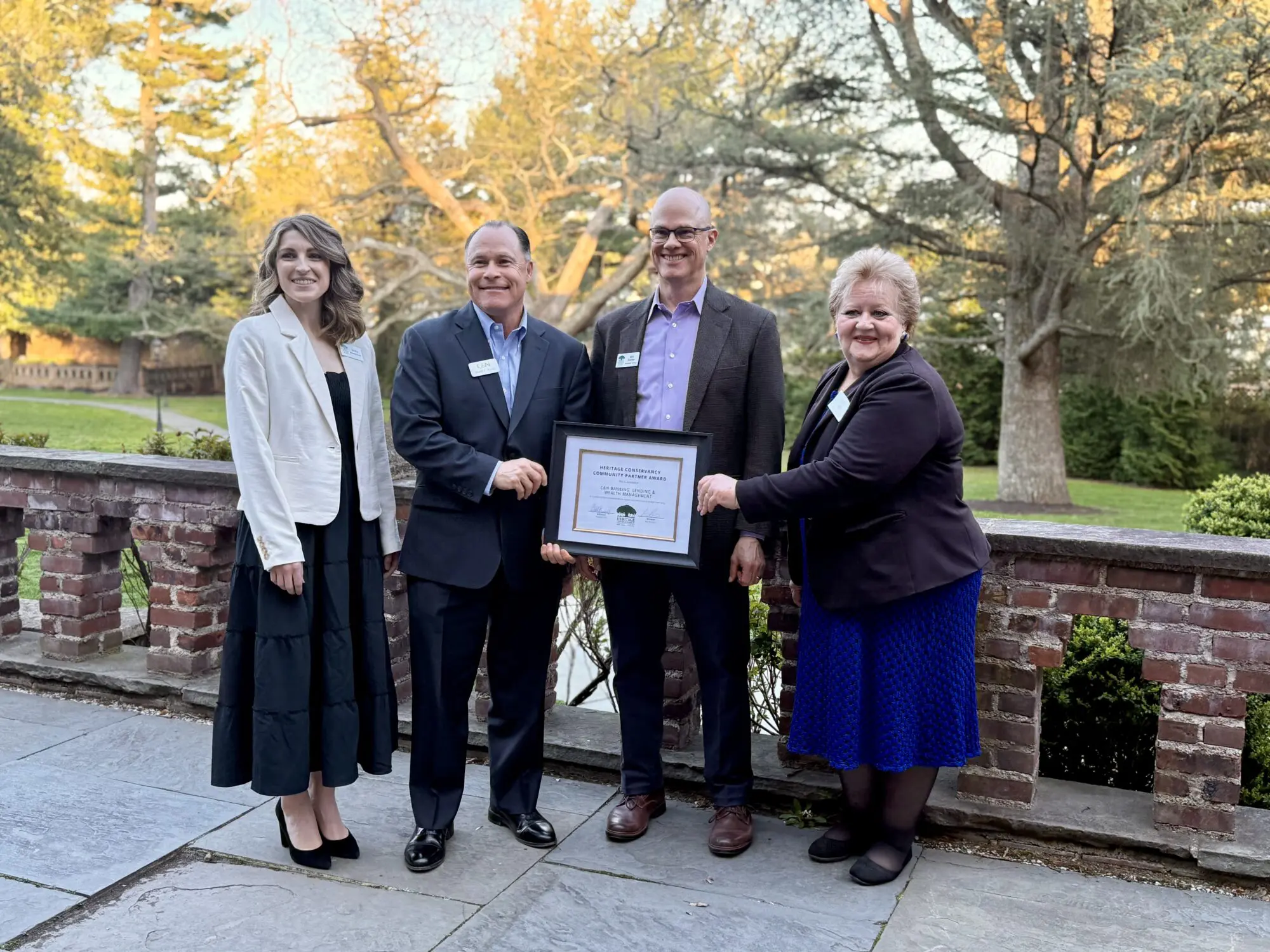 Blair Rush receiving the Community Partner Award