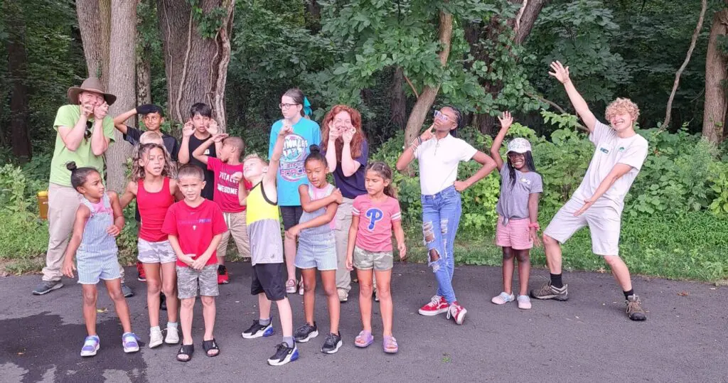 No Longer Bound camp kids in the woods