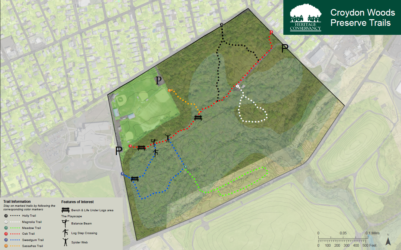 Croydon Woods Preserve Trails Map