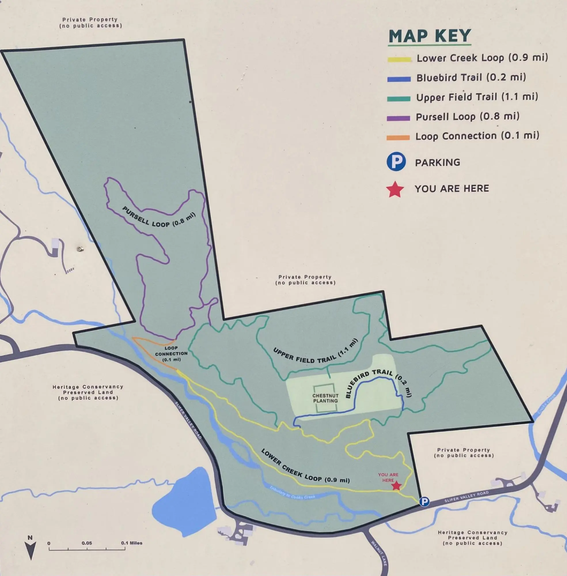 Fuller-Pursell Nature Preserve Trail Map