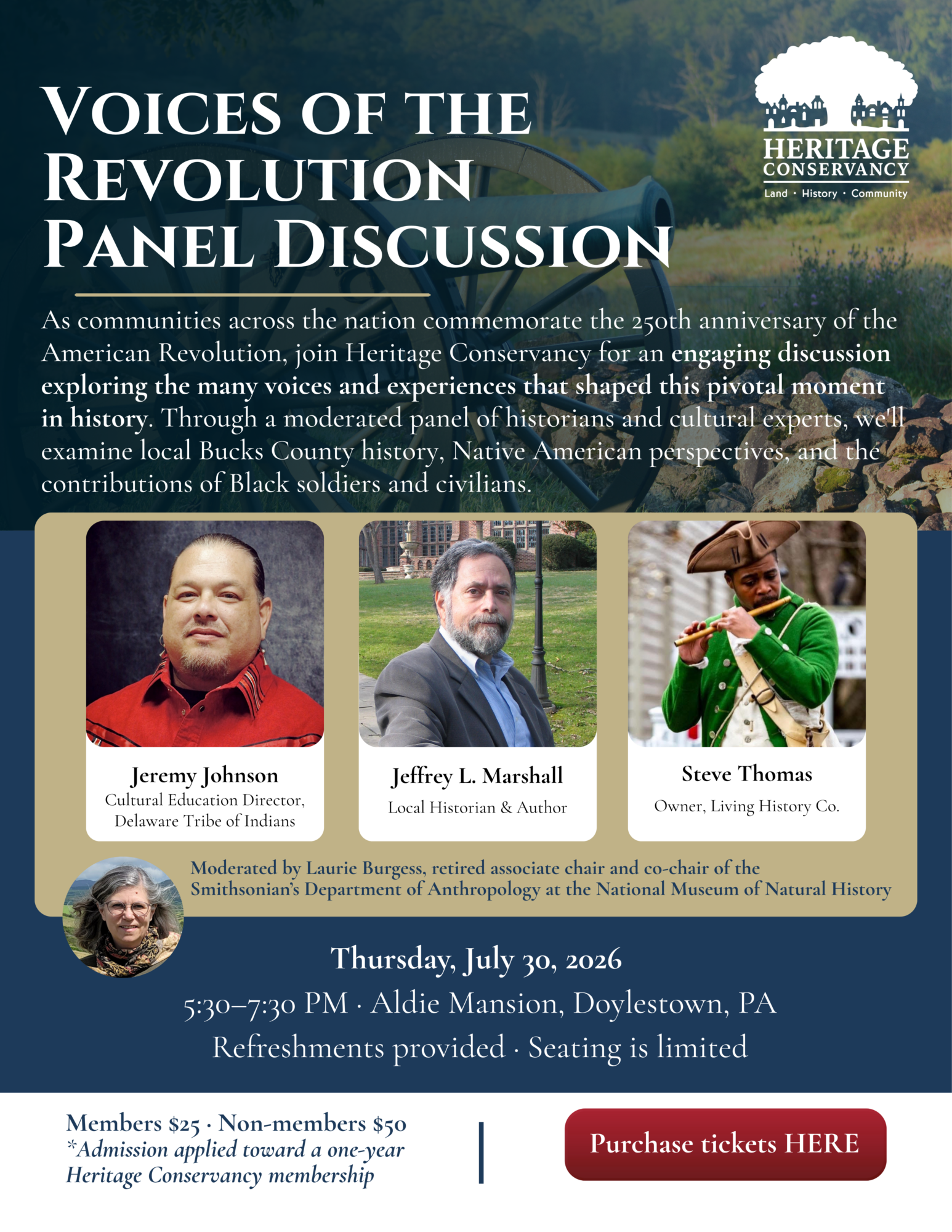 flyer for voices of the revolution panel