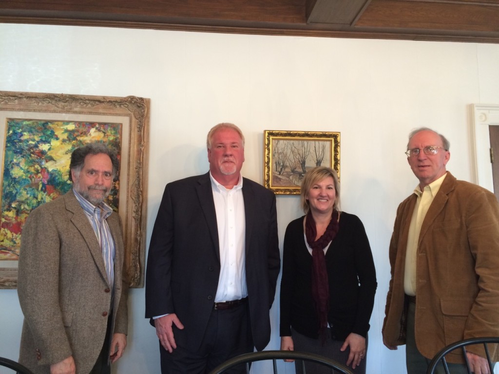 From L to R: Jeff Marshall (Heritage Conservancy President, James Deegan (Tohickon Family Campground owner), Marianne Morano (East Rockhill Township Manager), Dave Nyman (East Rockhill Township Supervisor)